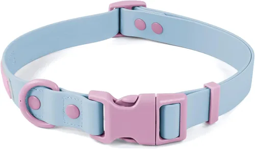 Vista 8 de Wolfone - Collar impermeable para perros con hebilla de liberación rápida, collar ajustable lindo para perros, cómodo, resistente, duradero, a