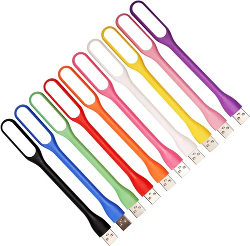 Vista 2 de Mini luz USB para teclado, luz LED para computadora portátil, lámpara USB flexible para computadora portátil, lámpara de lectura de cuello de cisne