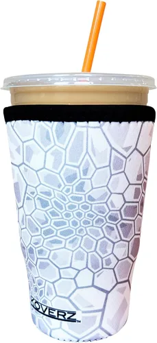 Vista 48 de Funda Koverz para café helado, funda aislante de neopreno para taza, se ajusta a una taza de café de 32 Oz., lavable y reutilizable, accesorios