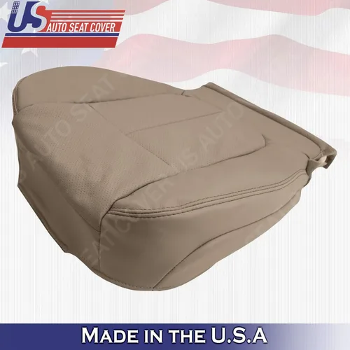 Vista 5 de Funda de piel perforada compatible con Ford F150 Lariat para parte inferior del pasajero compatible con Camel Tan 2009 2010