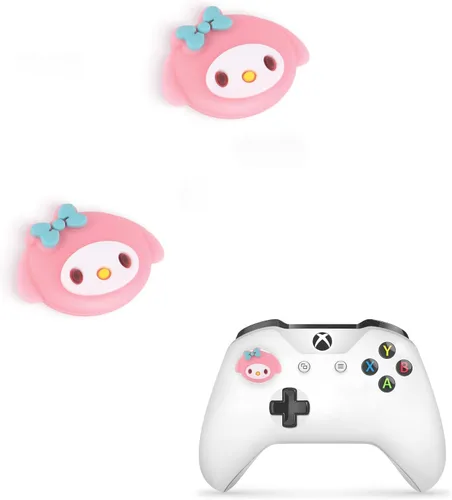 Vista 8 de DLseego Cute Rabbit - 4 tapas de agarre para el pulgar para Xbox One PS5 PlayStation4 DualSense Switch Pro Wireless Controller Steam Deck, tapa de M