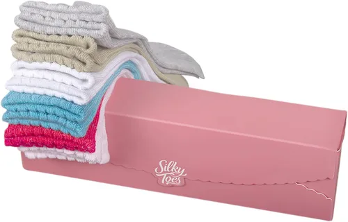Vista 2 de Silky Toes Paquete múltiple de calcetines antideslizantes para bebés, niñas y niños pequeños