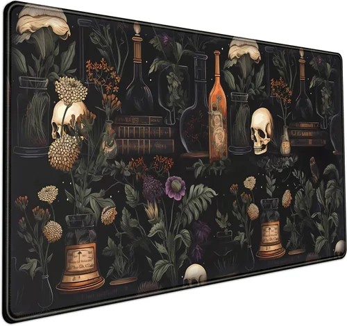 Vista 10 de Tapete de Escritorio de Gato Negro Atardecer Vintage, Alfombrilla de Ratón y Teclado de Escritorio, Alfombrilla de Ratón XXL Grande para Laptop