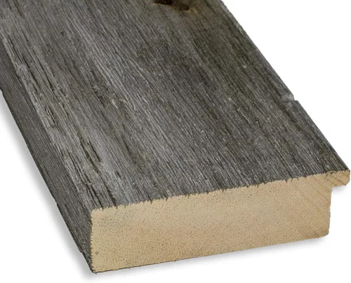 Vista 2 de Amanti Art Espejo de baño de madera, espejo de pared gris para usar como espejo de tocador de baño sobre el fregadero (29 x 35 pulgadas), espejo