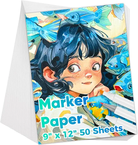 Vista 10 de 100 hojas de papel de acuarela, papel de color agua blanca de 4 x 6 pulgadas, 140 libras/10.58 oz/m², papel de color agua de prensa en frío