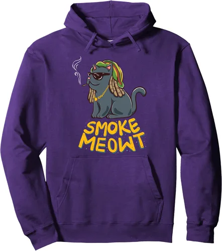 Vista 13 de Weed Smoking Cat Smoke Meowt THC CBD Marihuana Stoner Kitten Sudadera con capucha