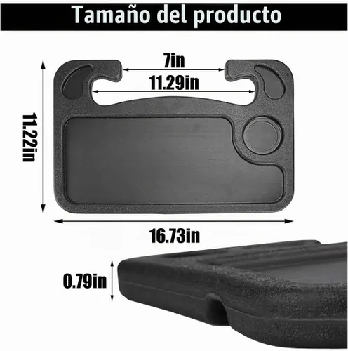 Vista 2 de GLSOWEE Bandeja para volante de automóvil, bandeja de mesa de oficina para computadora, escritorio para volante automático para comer, accesorios
