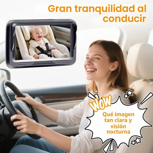 Vista 3 de Cámara de coche Rohent para bebé USB: fácil de instalar, Plug and Play, visión nocturna cristalina, amplio ángulo de visión para la seguridad