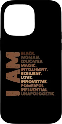 Vista 21 de I Am Black Woman Melanin Africa Pride History BHM Women Gift Case for iPhone 17