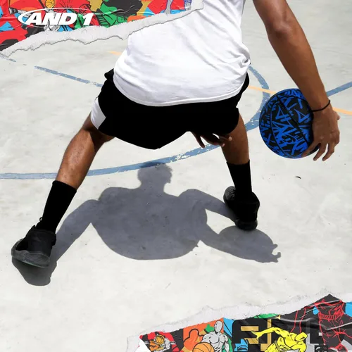Vista 4 de AND1 Street Ink Rubber Basketball: Official Regulation Size 7 (29.5 inches) Rubber Basketball - Deep Channel Construction Streetball, Made for