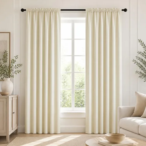 Vista 12 de Deconovo Cortinas opacas, aislamiento térmico, dobladillo para barra, reducción de ruido, certificado Oeko-TEX, cortinas de oscurecimiento
