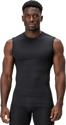 Vista 6 de DEVOPS Paquete de 3 camisas de compresión atléticas sin mangas para hombre 1# (paquete de 3) negro/azul/blanco