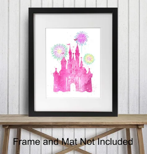 Vista 2 de Póster de pared de castillo, decoración perfecta para habitación de niñas y mujeres, gran regalo, foto sin marco de 8 x 10 pulgadas