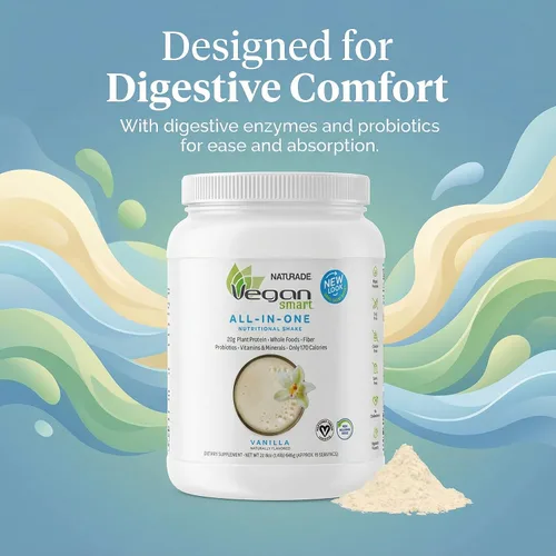 Vista 7 de Batido nutricional a base de plantas, vegano Vegan Smart, naturalmente saborizado y azucarado, sin GMO, proyecto verificado, 106912, 1, 1