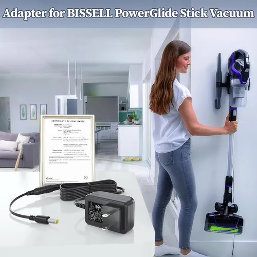 Vista 4 de Cargador para Bissell 3080 2903 2921 29038 29037 Cable de alimentación de vacío para PowerGlide 2900A 29008 2900 3274 1625010 Adaptador de CA