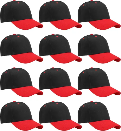 Vista 25 de Falari - 12 unidades de gorras de béisbol, lisas y de tamaño ajustable, venta al por mayor Verde militar