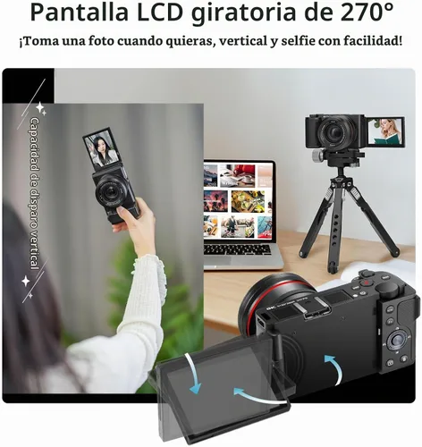 Vista 6 de ORDRO Cámara digital G730 5K Zoom óptico de 12x, pantalla táctil de ángulo variable de 3.2", enfoque automático/manual para vlogging y fotografía
