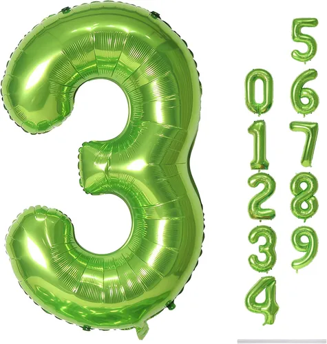 Vista 15 de Globo negro del número 0 para niñas y niños, 40 pulgadas, grande, número 0-9, de papel de aluminio, de Mylar para helio, juego de globos digitales