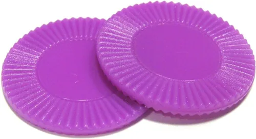 Vista 2 de Koplow Games Mini chip de póquer púrpura 7/8In tubo de 50Ea