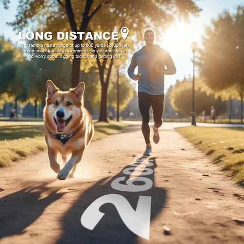 Vista 3 de Collar de choque para perro, collar de entrenamiento para perros con control remoto para perros pequeños, medianos y grandes, collar electrónico
