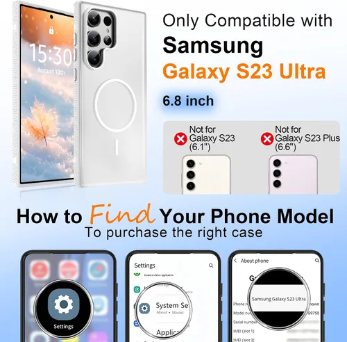 Vista 239 de Jshru Funda para Samsung Galaxy S26 Plus/Galaxy S25 Plus: para Galaxy S24 Plus [compatible con Magsafe] [2 protectores de pantalla HD] cubierta