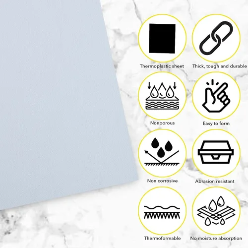 Vista 5 de Kydex Sheets - Solid Color DIY Kit for Crafting Holsters, Sheaths, and Mag Pouches - (8x8, 8x12, 12x12), Premium Thermoform Sheets - Thick, Durable