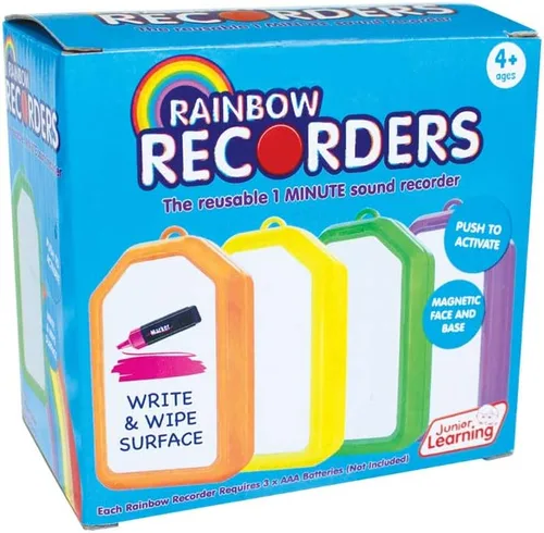 Vista 5 de Junior Learning Grabadoras arcoíris (juego de cuatro), multicolor