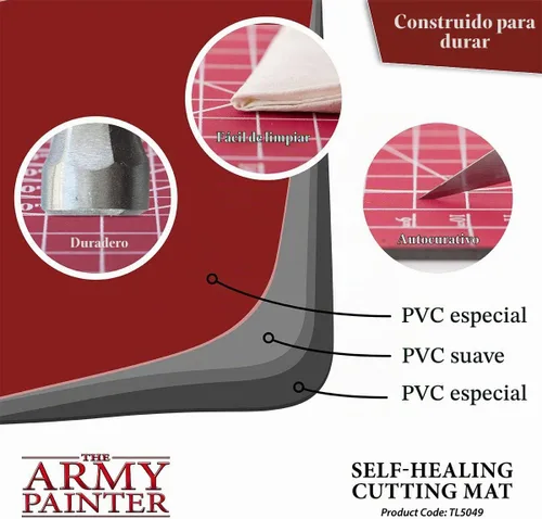 Vista 3 de The Army Painter, tapete de corte autorreparable, PVC de doble cara antideslizante, A4
