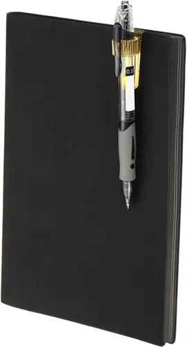 Vista 5 de PATIKIL Clips para bolígrafos, 3 unidades, de metal, vertical, portátil, de un solo resorte, organizador de lápices para oficina, negocios, Dorado