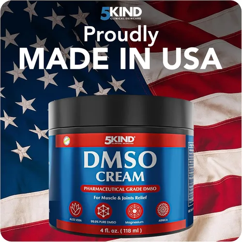 Vista 7 de 5Kind DMSO Crema para aliviar el dolor, 4 onzas líquidas, 99.9% DMSO puro grado farmacéutico, aloe vera, magnesio, árnica y mentol, alivio tópico