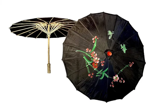Vista 34 de TJ Global Paquete de 2 paraguas chinos japoneses para niños, 22 pulgadas, para bodas, fotografías, disfraces, cosplay, decoración y otros eventos, 2