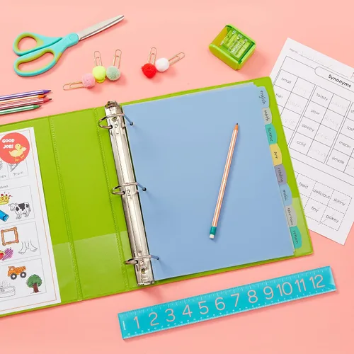 Vista 7 de Avery® Separadores de plástico duraderos para escribir con pestañas borrables, 11 x 8 1/2 pulgadas, multicolor, 8 pestañas