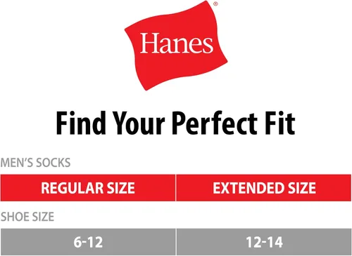 Vista 5 de Hanes Double Tough Calcetines deportivos para hombre, paquete de 12 pares