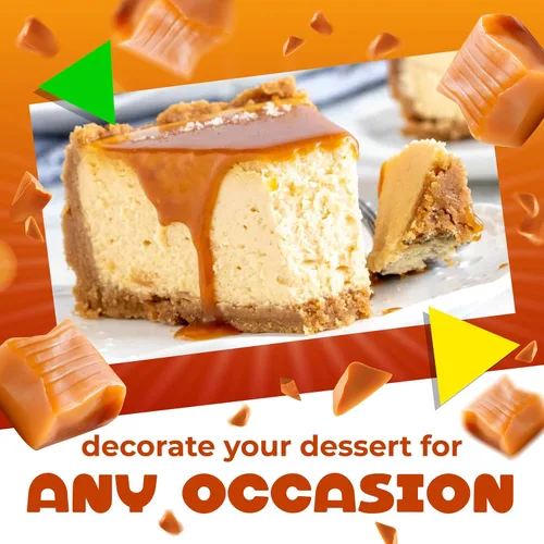 Vista 5 de Caramel Cubes Candy Bolsa de 1 libra - Aprox. 65 unidades Delicioso caramelo masticable clásico, envuelto individualmente Sabor a vainilla