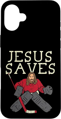 Vista 23 de Jesus Save Ice Hockey Goalie Religious Christian Goaltender Case for iPhone 17