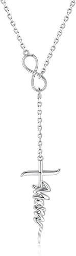 Vista 11 de Sariel Collar con colgante de cruz de fe, esperanza y amor de plata esterlina 925 para mujer, joyería cristiana para cumpleaños, Navidad, Navidad