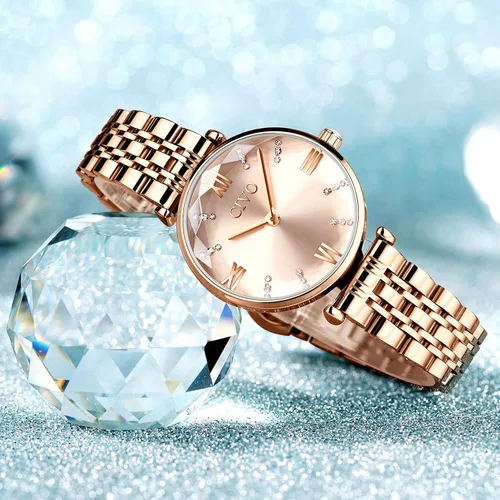 Vista 5 de CIVO Watches for Women 32mm Analog Quartz Watch Stainless Steel Dress Womens Watch Waterproof Fashion Elegant Wrist Watch Luxury Diamond Ladies