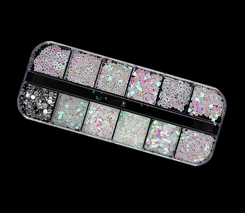 Vista 3 de 3000 piezas (5 cajas) Nail Art Rhinestone Set Adornos de Uñas Estilo 3