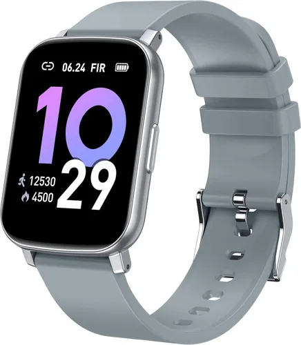 Vista 11 de Paukila Relojes inteligentes para hombres, reloj de fitness de 1.65 pulgadas con frecuencia cardíaca 24/7/presión arterial/monitor de sueño
