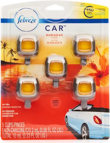 Vista 8 de Febreze AUTO - Clip de ventilación aromatizante para automóvil Ember, 0.07 onzas. Clip de ventilación para automóvil, paquete de 2 (EMBER)
