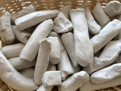 Vista 2 de Trozos comestibles de arcilla prensada blanca (grumos) naturales para comer (alimentos), 4 oz (113 g)