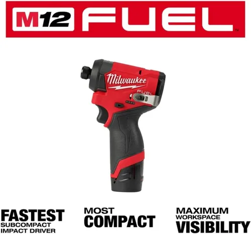 Vista 2 de Milwaukee Electric - M12 Fuel. Kit de Destornillador de Impacto HEX de 1/4