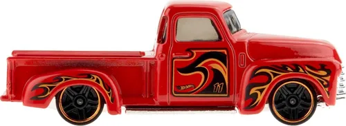 Vista 3 de Hot Wheels Paquete de 10, juego de 10 camiones de juguete a escala 1:64, mezcla de camionetas con licencia oficial y sin licencia, rescate o semi