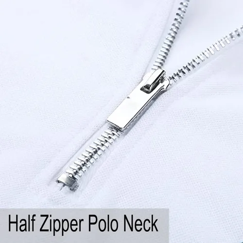 Vista 3 de Men's Fashion Polo Shirts Casual V Neck Long Sleeve Zip Golf Shirts MuscleBusiness Color Block Tops