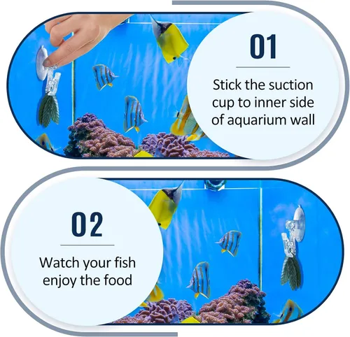 Vista 7 de Jetec 8 piezas de clip de algas marinas de peces ventosa para plantas con clip soporte de alimentación para acuario pecera accesorios