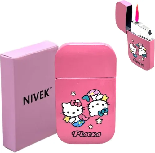 Vista 8 de NIVEK Encendedor de gatito Y2k 12 Consetelaciones Horóscopo Astrología Zodiaco Signos de nacimiento Pretty Pink Flame Kawaii Coleccionable Japonés