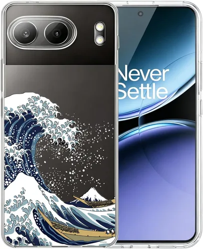 Vista 21 de Unov Funda para OnePlus Nord 4 5G, ramo de flores Patrón en relieve transparente, antideslizante, protector delgado a prueba de golpes, TPU