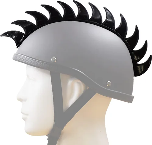 Vista 11 de Reflecive Punk Mohawk Warhawk - Accesorio de peluca de goma para esquí, patinaje, bicicleta, motocicleta, scooter, casco de motocicleta