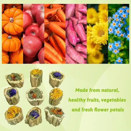 Vista 4 de BNOSDM Golosinas masticables para hámster, papaya, conejillo de indias Mixto - 1 paquete