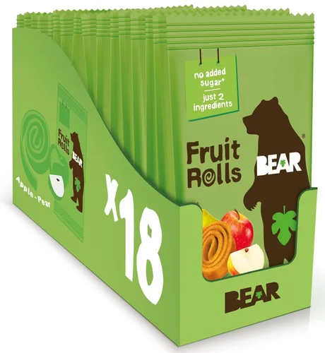 Vista 14 de BEAR Rollos de fruta real, paquete variado, 16 unidades (2 rollos por paquete)